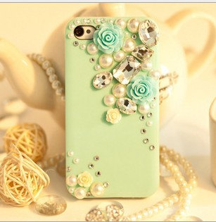 Mint Green Pearl Rose Iphone 4 4s Case Iphone 5 Case Rose Iphone Cover Samsung Galaxy S2 S3 S4 Case Galaxy Note 2 Cover