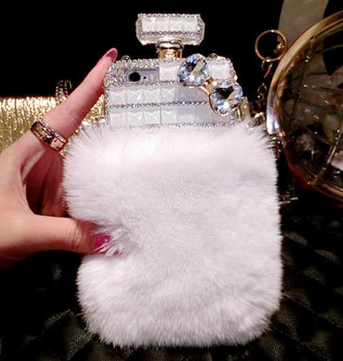 Iphone 6 6 Plus Perfume Bottle Case White Furry Cover On Luulla