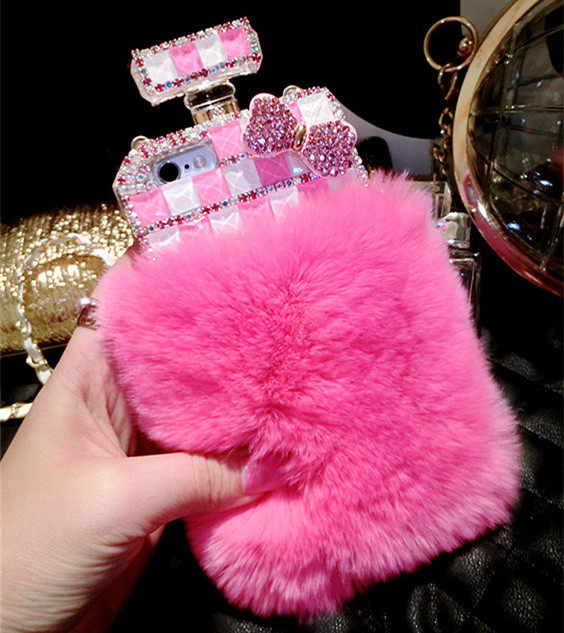 Iphone 6 6 Plus Perfume Bottle Case Rose Furry Cover On Luulla